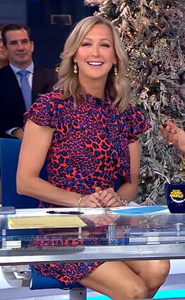 Lara’s ruffled leopard print dress on Good Morning America