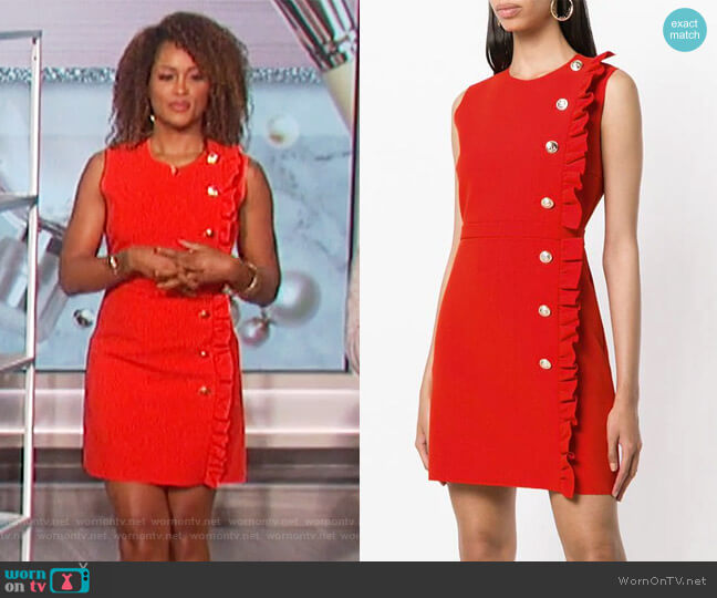 MSGM Ruffled Sleeveless Dress worn by Eve on The Talk