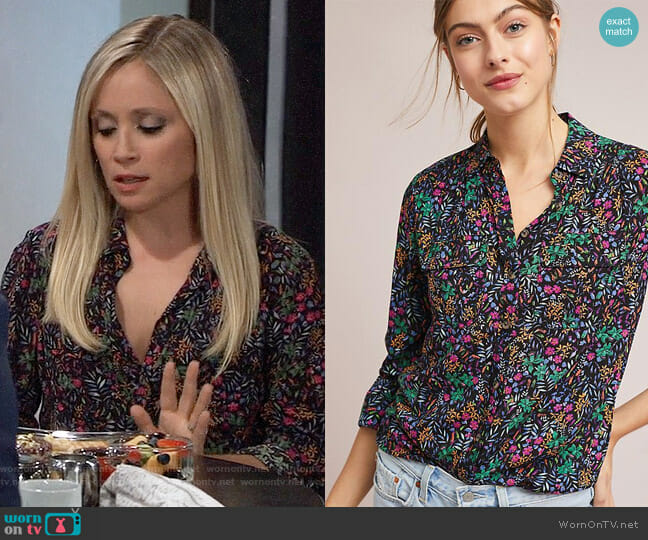 Maeve Amboseli Shirt worn by Lulu Spencer Falconeri (Emme Rylan) on General Hospital