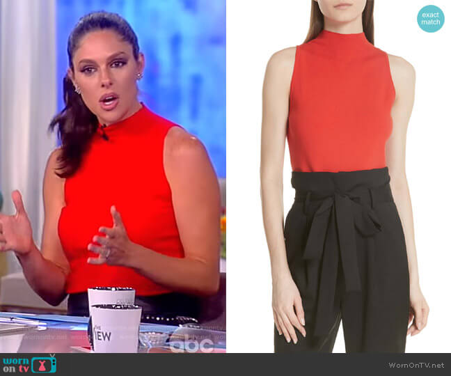 Milly Mock Neck Tank worn by Abby Huntsman on The View