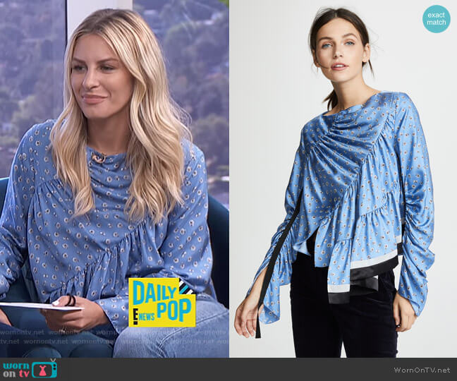 Phillip Lim 3.1 Daisy Layer Blouse worn by Morgan Stewart on E! News