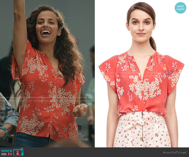 Rebecca Taylor Phlox Top worn by Grace Stone (Athena Karkanis) on Manifest