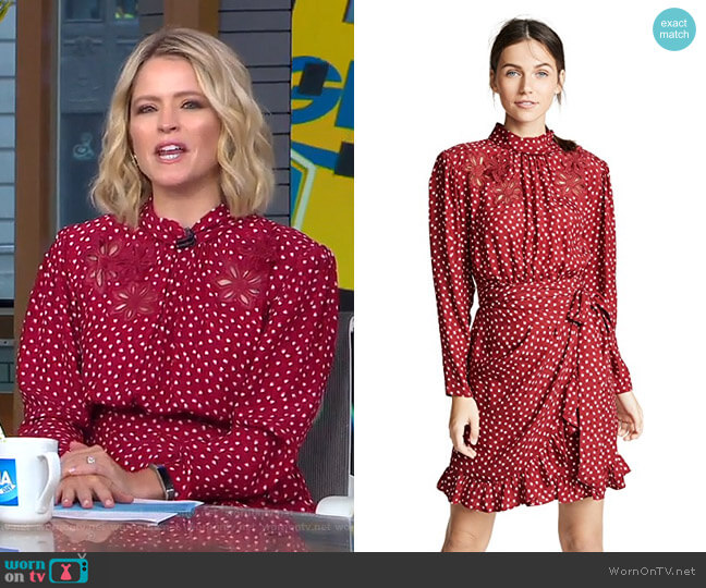 Rebecca Taylor 3D Heart Dress worn by Sara Haines on Good Morning America