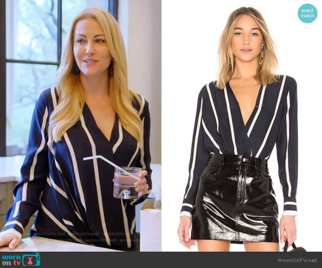 Rag & Bone Victor Blouse worn by Stephanie Hollman on The Real Housewives of Dallas