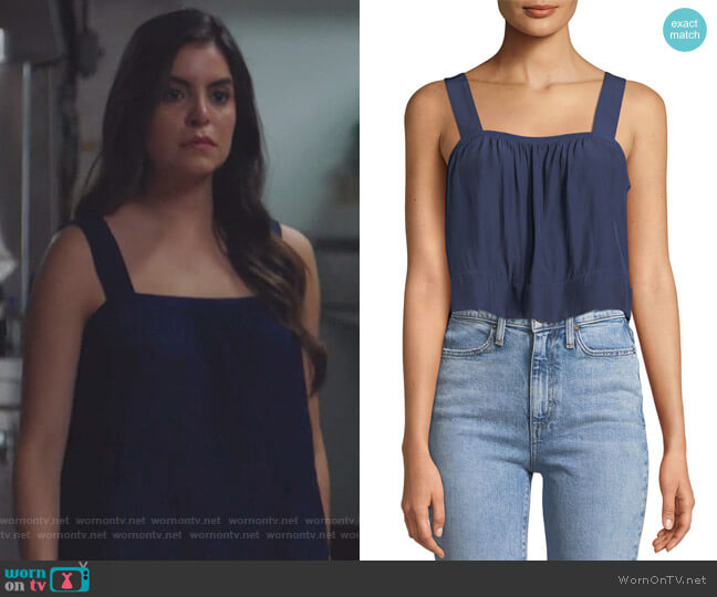 Ramy Brook Gwyn Square-Neck Top worn by Isabela Vargas (Idalia Valles) on Queen of the South