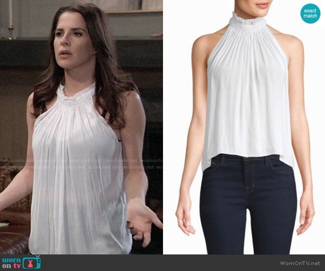 Ramy Brook Selene Top worn by Sam McCall (Kelly Monaco) on General Hospital