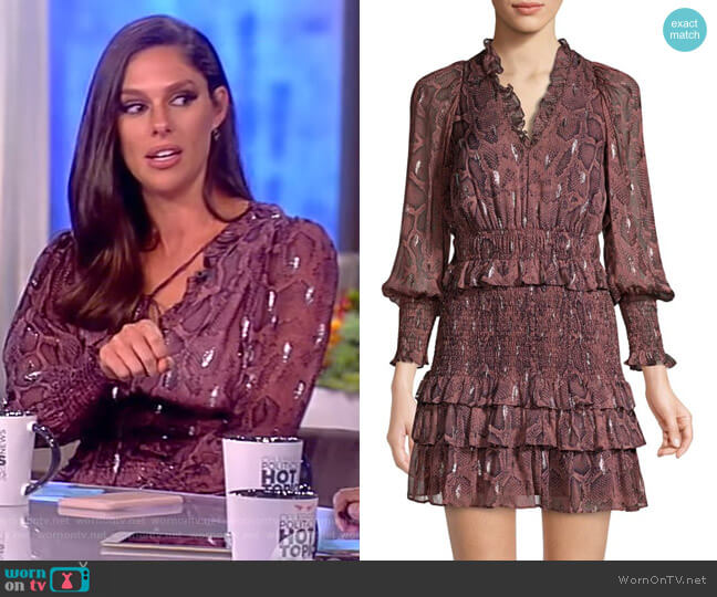 Rebecca Taylor Snake Smock Dress worn by Abby Huntsman on The View