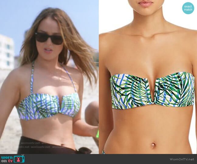 Red Carter Palm Party V-Wire Bandeau Bikini Top worn by Jo Wilson (Camilla Luddington) on Greys Anatomy