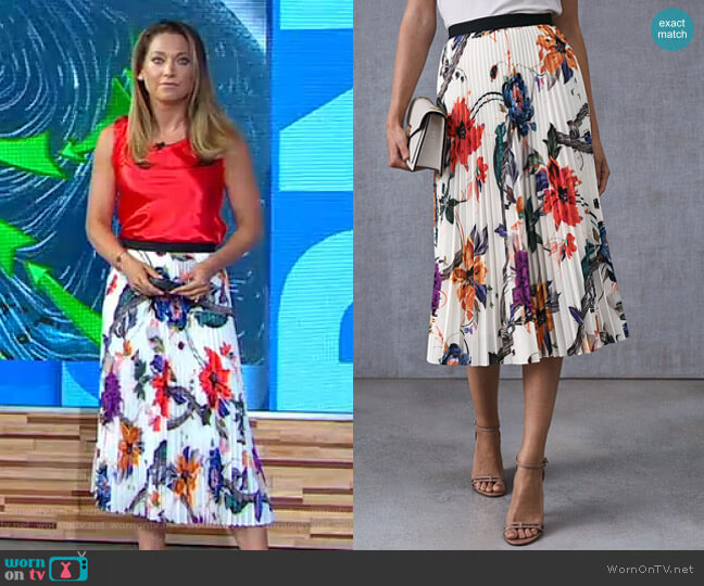 Reiss Mya Skirt worn by Ginger Zee on Good Morning America