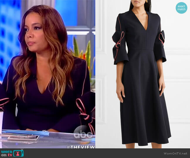 Roksanda Sibella midi dress worn by Sunny Hostin on The View