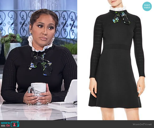 Sandro Clemence Dress worn by Adrienne Houghton on The Real
