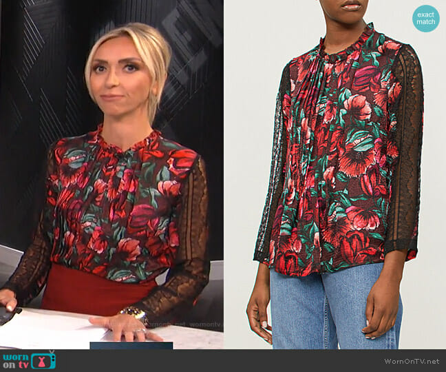 Sandro Leur Blouse worn by Giuliana Rancic on E! News