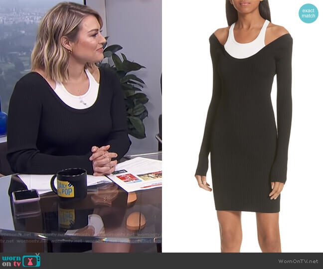T by Alexander Wang Layered Racerback Sweater Dress worn by Carissa Loethen Culiner on E! News