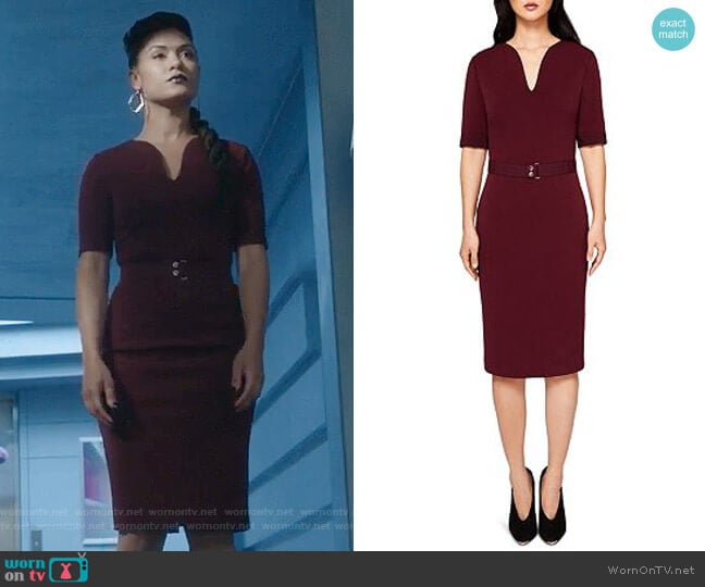 Ted Baker Jesabil Dress worn by Reeva Payge (Grace Byers) on The Gifted