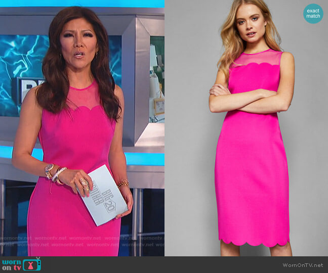 Ted Baker Clowva Dress worn by Julie Chen on Big Brother