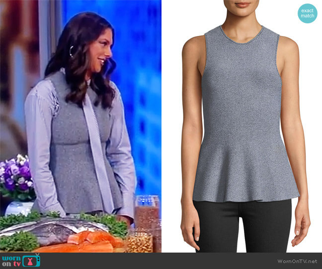 Theory Crewneck Sleeveless Classic Peplum worn by Abby Huntsman on The View