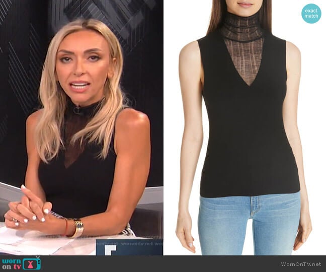 Theory Faux Double Layer Shell worn by Giuliana Rancic on E! News