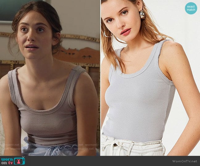 Urban Outfitters Ribbed Knit Cropped Tank Top worn by Fiona Gallagher (Emmy Rossum) on Shameless