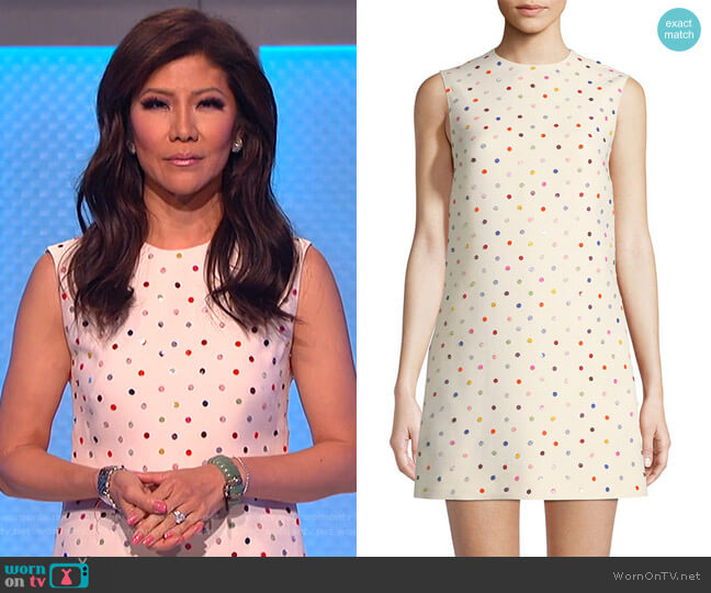 Valentino Polka-Dot Crepe Couture Dress worn by Julie Chen on The Talk