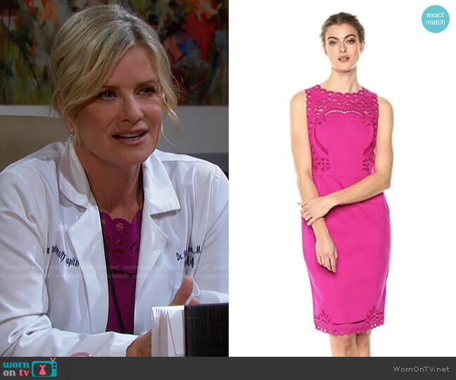 Ted Baker Verita Dress in Fuchsia worn by Kayla Brady (Mary Beth Evans) on Days of our Lives