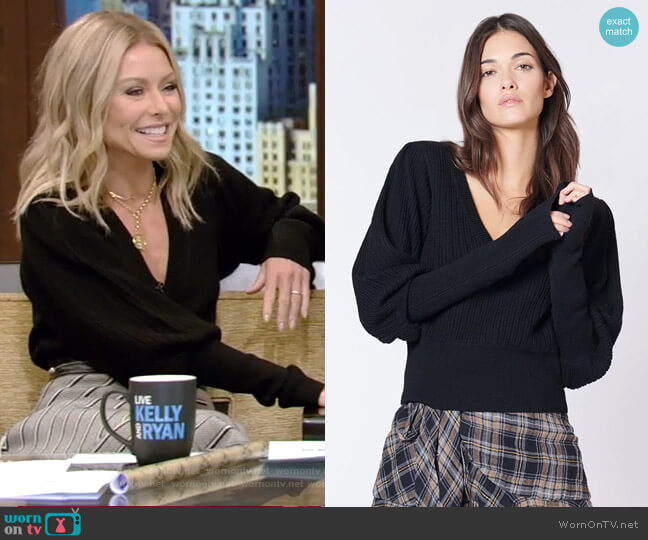Veronica Beard Esme Sweater worn by Kelly Ripa on Live with Kelly and Mark