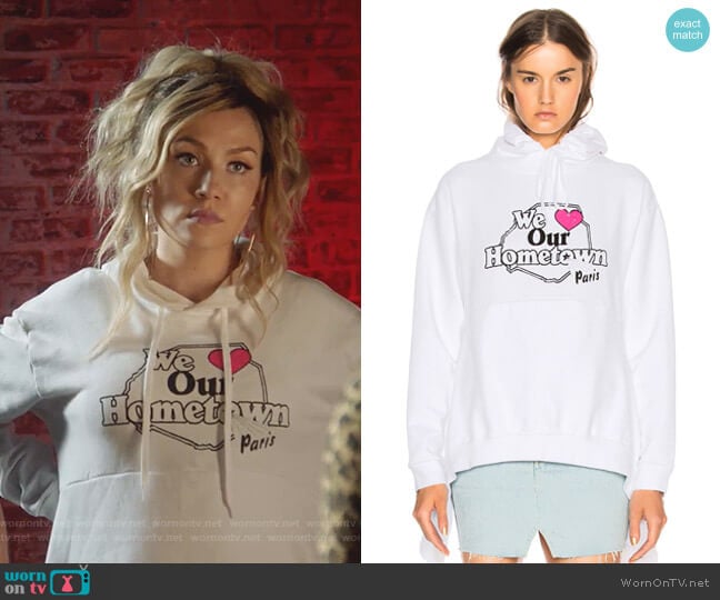 Vetements Hometown Cut Hoodie worn by Star Davis (Jude Demorest) on Star