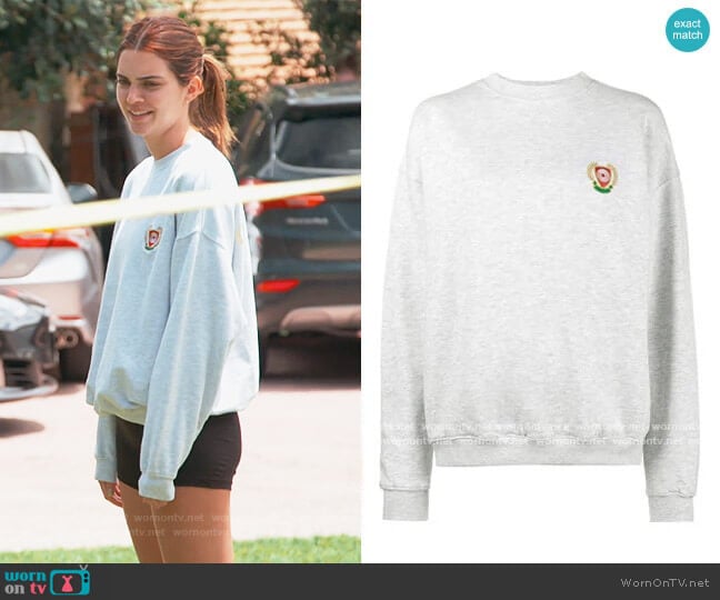 Yeezy Calabasas Crest Hoodie worn by Kendall Jenner on Keeping Up with the Kardashians