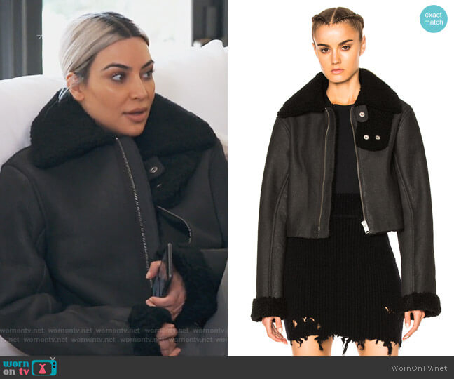 Yeezy Flight Coat worn by Kim Kardashian on Keeping Up with the Kardashians