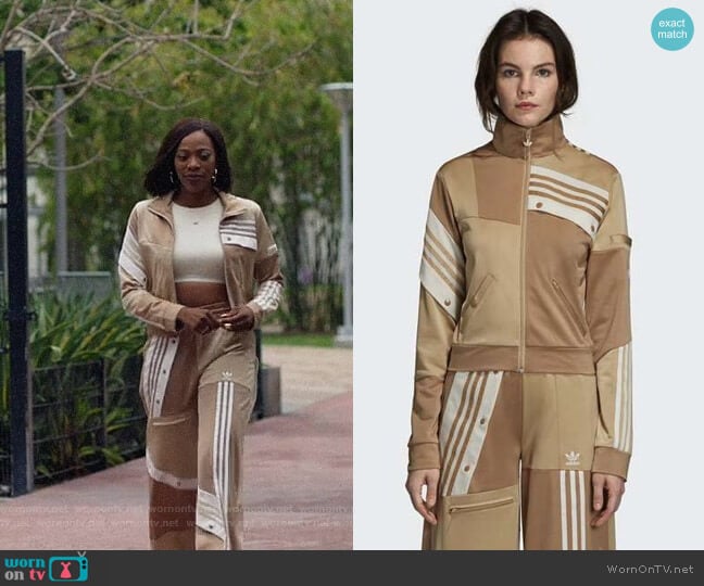Adidas Deconstructed Track Jacket worn by Molly Carter (Yvonne Orji) on Insecure