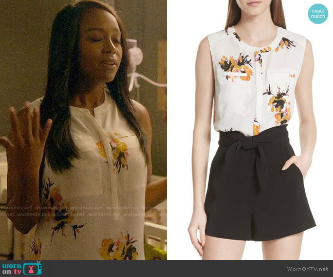 A.L.C. Adela Top worn by Michaela Pratt (Aja Naomi King) on How to Get Away with Murder