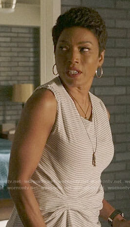 Athena’s striped tank top on 9-1-1