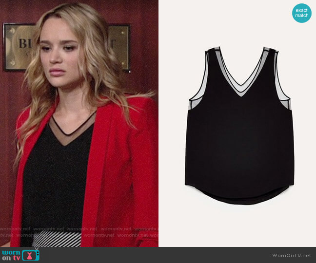 Babaton Holbrooke Blouse worn by Summer Newman (Hunter King) on The Young and the Restless