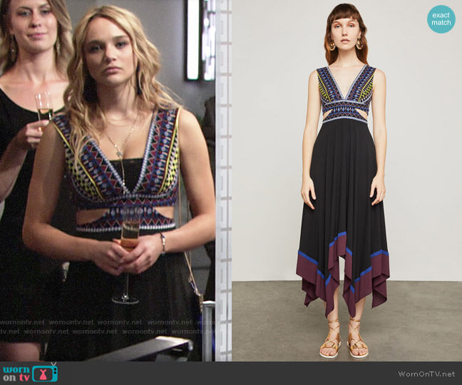 Bcbgmaxazria Embroidered Handkerchief Dress worn by Summer Newman (Hunter King) on The Young and the Restless