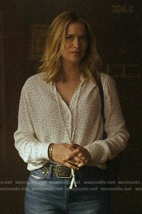 Beck’s white heart print top on YOU