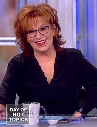 Joy’s black silk blouse on The View