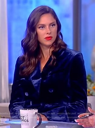 Abby’s blue velvet suit on The View