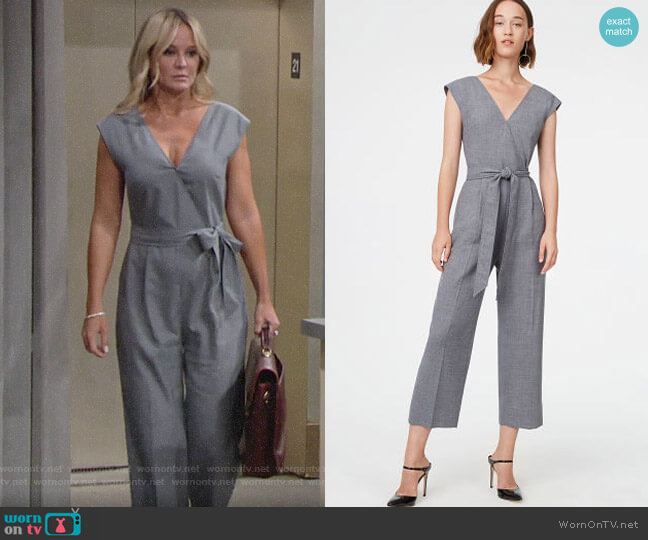 Club Monaco Lorenny Jumpsuit worn by Sharon Newman (Sharon Case) on The Young and the Restless