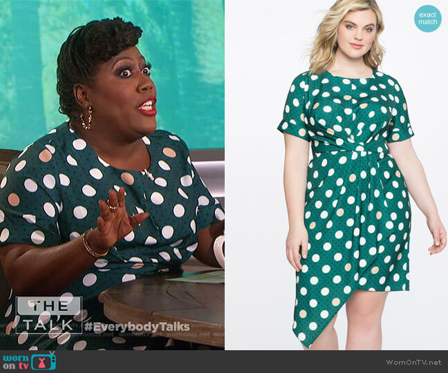 Eloquii Draped Front Dress worn by Sheryl Underwood on The Talk
