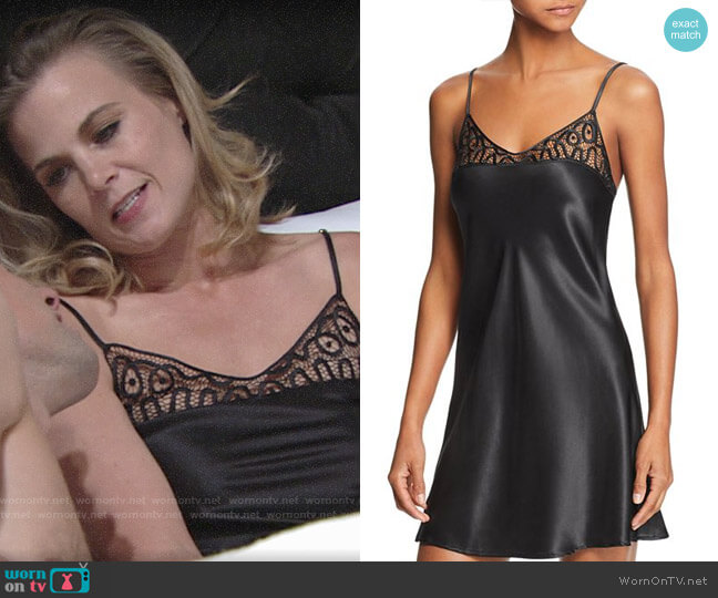 Ginia Twisted Lace Silk Chemise worn by Phyllis Newman (Gina Tognoni) on The Young and the Restless