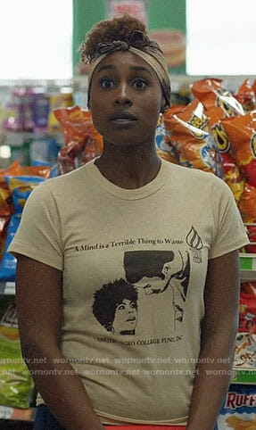 Issa’s UNCF tee on Insecure