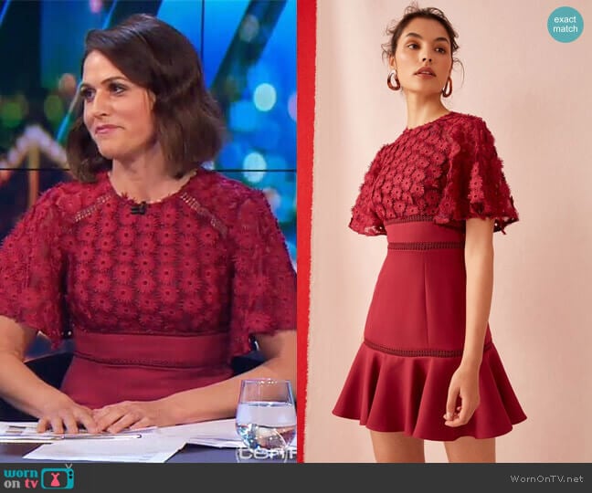Keepsake Mirrors Mini Dress worn by Rachel Corbett on The Project