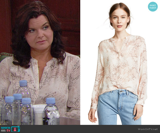 L'Agence Bardot Top worn by Katie Logan (Heather Tom) on The Bold and the Beautiful