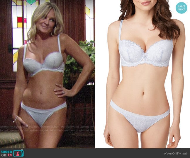 Le Mystere Sophia Lace Bra worn by Sharon Newman (Sharon Case) on The Young and the Restless