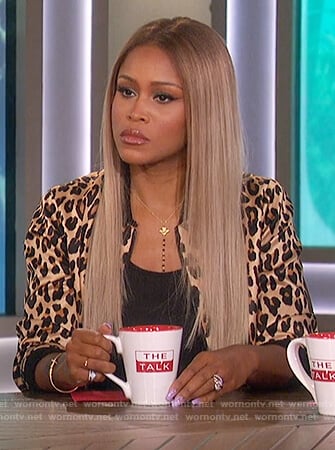 Eve’s floral bomber jacket on The Talk