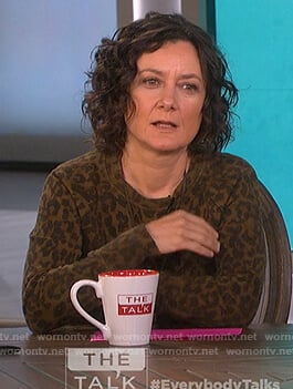 Sara’s leopard print sweatshirt on The Talk