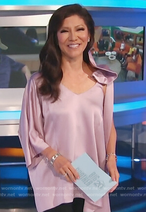 Julie’s purple asymmetric top on Big Brother