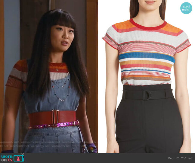 Rag & Bone Katie Tee worn by Monica (Alice Lee) on Take Two