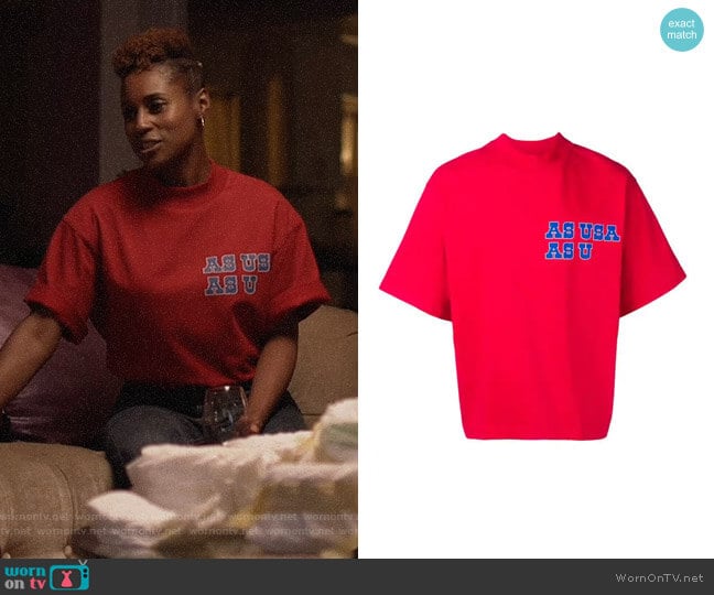 Reebok As USA As U T-shirt worn by Issa Dee (Issa Rae) on Insecure
