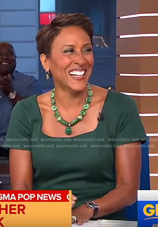 Robin’s green plaid dress on Good Morning America