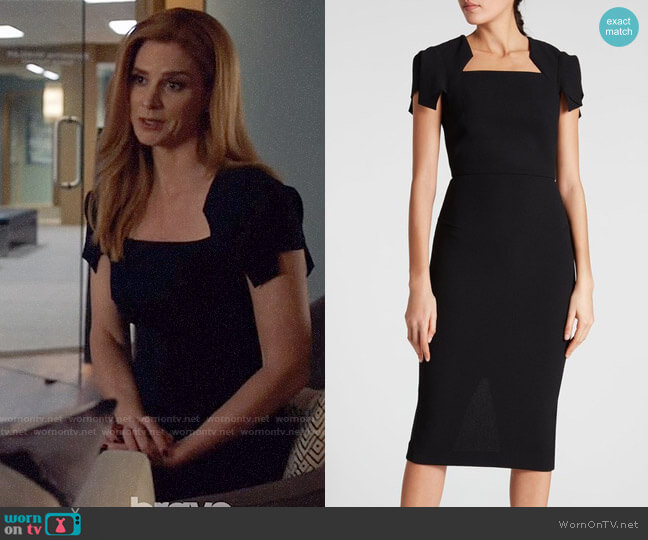 WornOnTV: Donna's black short sleeve dress on Suits Sarah